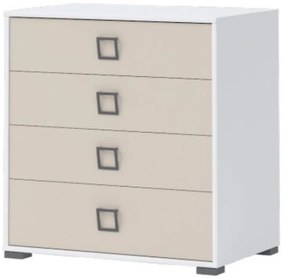 Komoda Kiki F4-BE/KI-01 white/sand