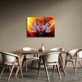 Obraz - Merkaba s krídlami, abstrakcia (70x50 cm)