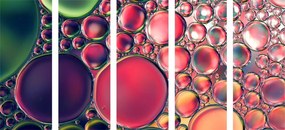 5-dielny obraz abstraktné kvapky oleja - 200x100