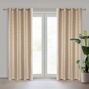 ZÁVES NA KRÚŽKOCH SEMI 140X250 CM VZOROVANÁ