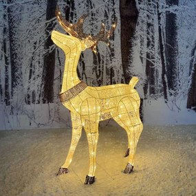 DECOLED LED svetlo pre jeleňa, 150 cm, 161 teplých bielych LED diód