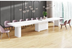 Luxusný rozkladací jedálenský stôl  KOLOS MAX LESK /až 468cm/viac farieb