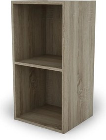 Nástenný regál s 2 priehradkami Jerry, dub sonoma