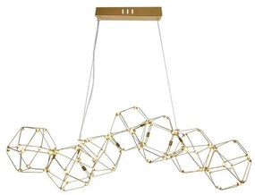 LED Luster na lanku LED/28W/230V 3000K zlatá