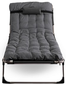 Záhradné lehátko Venden (sivá) . Akcia -22%. Vlastná spoľahlivá doprava až k Vám domov. 1119322