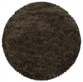 Koberec Fluffy Super Soft hnedý kruh