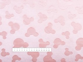 Biante Detská obliečka na vankúš Minky hladká MKH-002 Mickey - Púdrovo ružová 30 x 50 cm