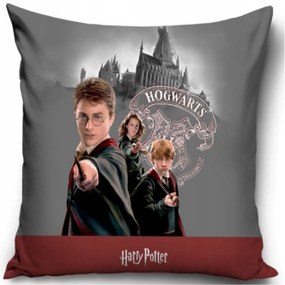 Carbotex DETSKÁ DEKORAČNÁ OBLIEČKA NA VANKÚŠ HARRY POTTER 40X40 CM VZOROVANÁ