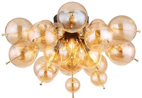 Globo 15633DA - Prisadený luster UDO 3xE14/25W/230V pr. 55 cm zlatá