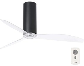 FARO 32036 - Stropný ventilátor TUBE FAN čierna/číra pr. 128 cm + diaľkové ovládanie