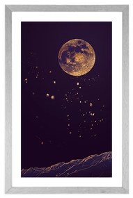 Plagát s paspartou kúzelná planéta - 60x90 white
