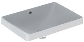 GEBERIT VariForm obdĺžnikové zápustné umývadlo bez otvorom, s prepadom, 550 x 400 mm, biela, 500.736.01.2
