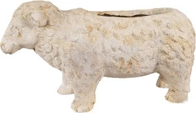 Béžový antik dekoračný kvetináč ovečka Farm Brocante - 48*19*26 cm