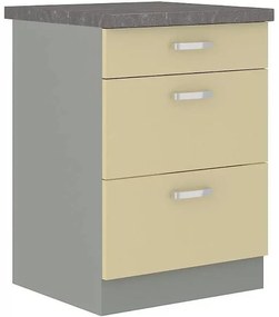 Skrinka do kuchyne Karmen 60d 3s bb krémová