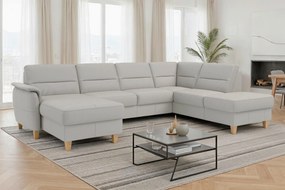 XXXLutz SEDACIA SÚPRAVA, textil, koža, svetlosivá Sit & More - Sedačky - 00014403325T