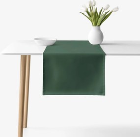 Goldea behúň na stôl 100% bavlnené plátno - tmavo zelený 35x140 cm