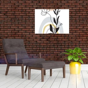 Sklenený obraz - Kvety vo váze N⁰1 (70x50 cm)