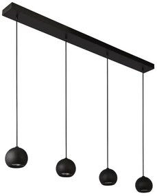 Searchlight 1014-4BK - Luster na lanku EINDHOVEN 4xGU10/50W/230V čierna