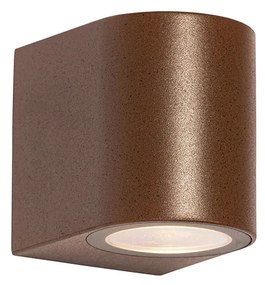 Moderná vonkajšia nástenná lampa hrdzavohnedá plastová oválna - Baleno