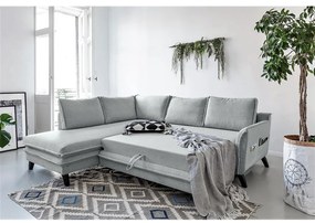 Svetlosivá rozkladacia rohová pohovka Miuform Charming Charlie L, ľavý roh
