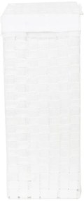 Biely viskózny kôš na bielizeň s vekom Compactor Laundry Basket Linen, výška 60 cm