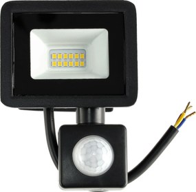 LED reflektor 10W 900lm so senzorom pohybu, súmrakový reflektor IP65