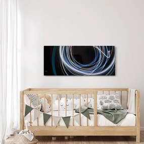 Obraz modrých liniek (120x50 cm)