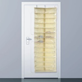 Závesný organizér obuvi, 160x55x16 cm - Béžový