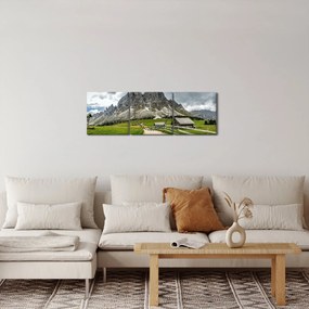 Obraz - V rakúskych horách (s hodinami) (90x30 cm)