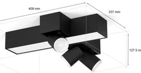 Philips-LED RGBW Stmievateľné bodové svietidlo Hue CENTRIS 3xGU10/4,2W + LED/11W