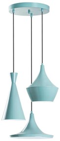 Luster na lanku TOM 3xE27/40W/230V modrá