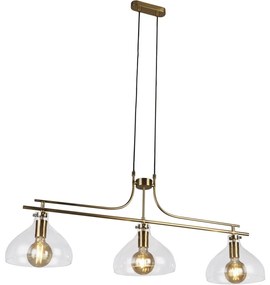 Searchlight 31031-3PB - Luster na lanku MARGARITA 3xE27/60W/230V mosadz