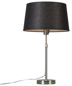 Stolová lampa oceľová s tienidlom čierna 35 cm nastaviteľná - Parte