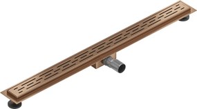 Mexen Flat, lineárny podlahový žľab 100 cm, M01, medená matná, 1C20100-15