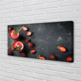 Obraz canvas jahodový koktail 125x50 cm