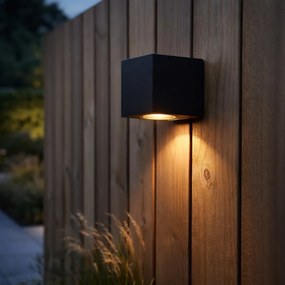 Moderná nástenná lampa čierna IP44 - Baleno