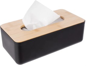 Orion Box na papierové vreckovky, bambusový, čierny, BLACK