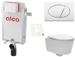 Cenovo zvýhodnený závesný WC set Alca na zamurovanie + WC SAT Brevis SIKOAW1, 1 ks