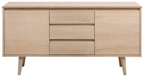 Nízka komoda v dekore duba v prírodnej farbe 150x75 cm Nagano – Actona