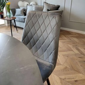 Jedálenská stolička DEXTER zamatová, grafitová