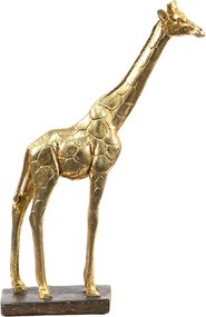 Zlatá dekoračná socha Žirafa - 15*4*21 cm