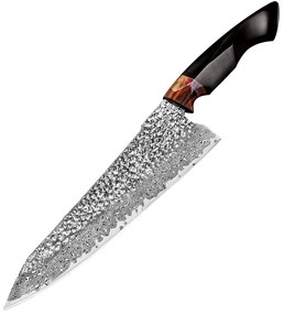 KnifeBoss damaškový nůž Chef 8.5" (214 mm) Ebony wood VG-10