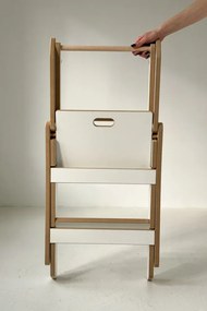 Učiaca montessori detská veža skladacia biela