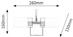 Rabalux LED kúpeľňové nástenné svietidlo Betty 2x4W | 785lm | 4000K | IP44 - chróm