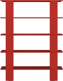 Červená kovová knižnica 120x156x37 cm Hes – noo.ma