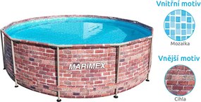 Marimex | Bazén Marimex Florida 3,66 x 0,99m, s pieskovou filtráciou- motív TEHLA | 19900077