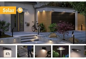 Paulmann 95393-LED/4W IP44 Stmievateľné solárne svietidlo so senzorom SOLVEIG 3,7V