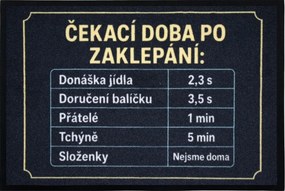 Mercury Flooring, Rohožka Čakacia doba 40x60 cm - na von aj na doma, 40x60, čierna