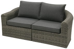 Deokork Ratanová lavica pre 2 osoby BORNEO LUXURY (sivá)