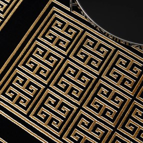 Dywany Łuszczów, Kusový koberec Allure 1968 black/gold, 160x220, čierna, kancelária